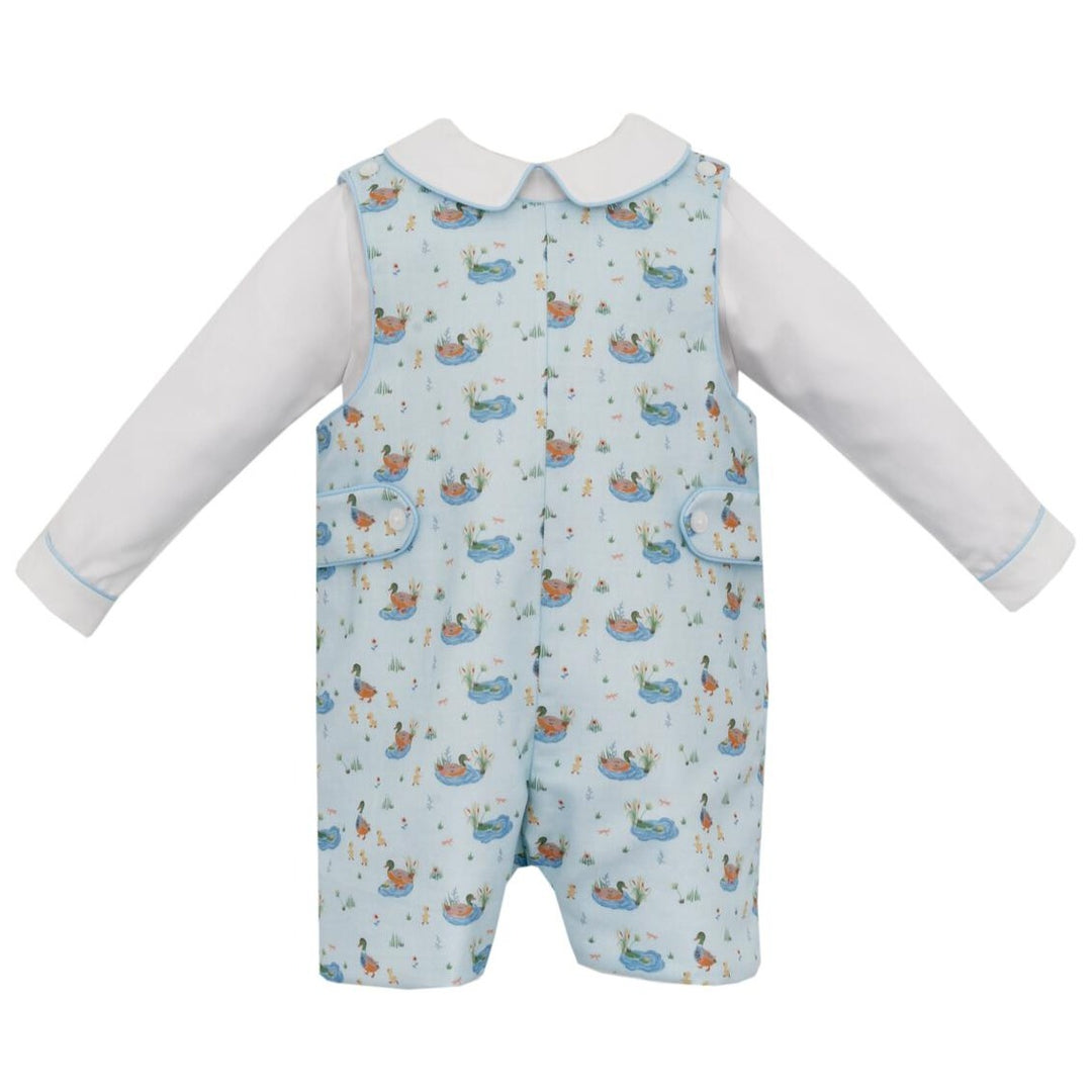 Baby Mallard Ducks - Boys' Short John John w/ Long Sleeve Shirt