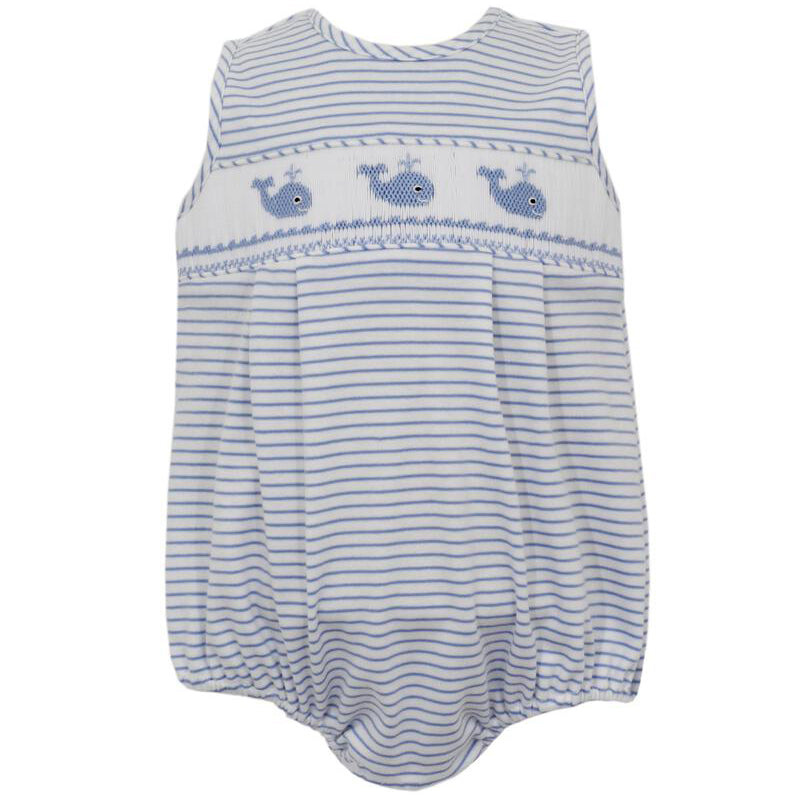 Whales Light Blue Stripe Knit Sun Bubble