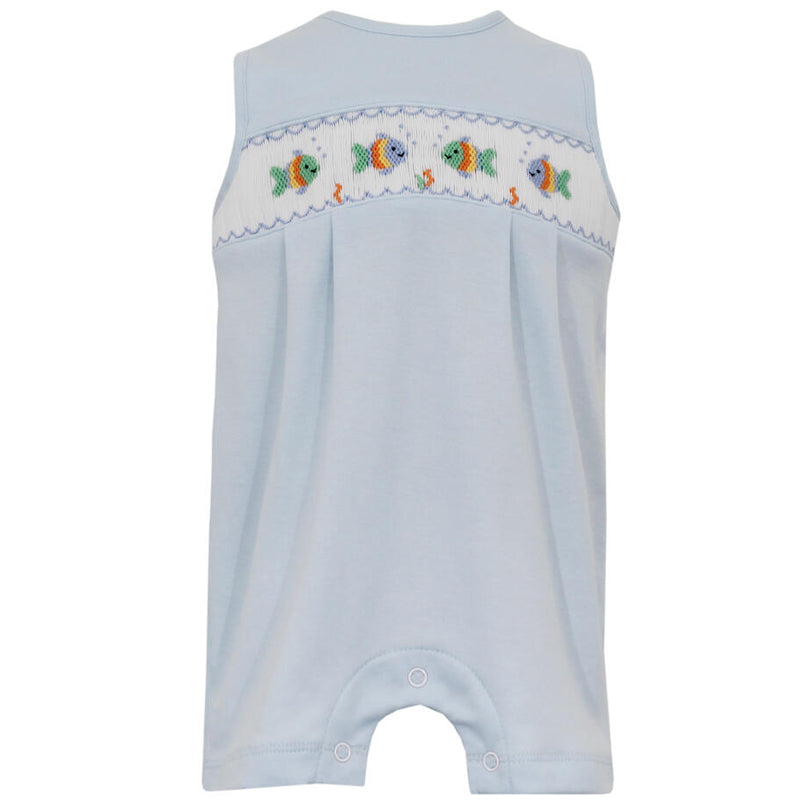 Light Blue Knit Fish John John
