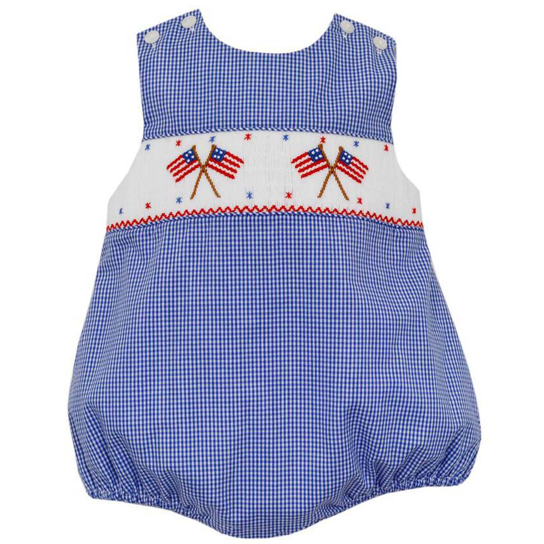 Royal Blue Gingham Flag Sun Bubble