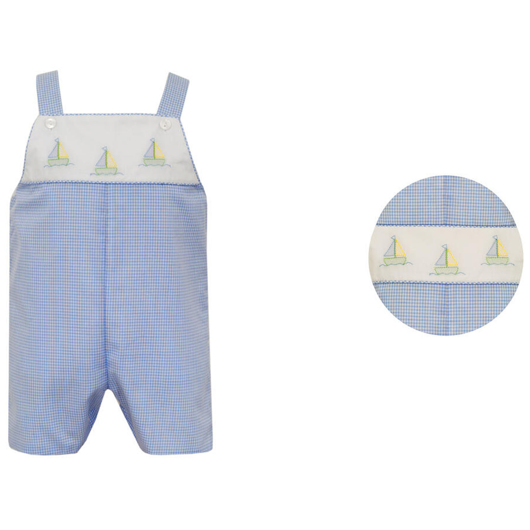 Blue Gingham Sailboats John John