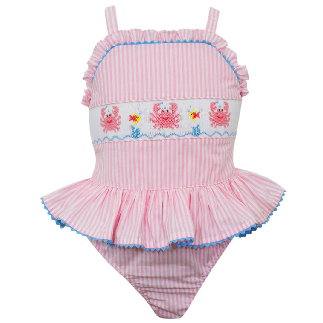 Pink Stripe Crabs One Piece Swimsuit