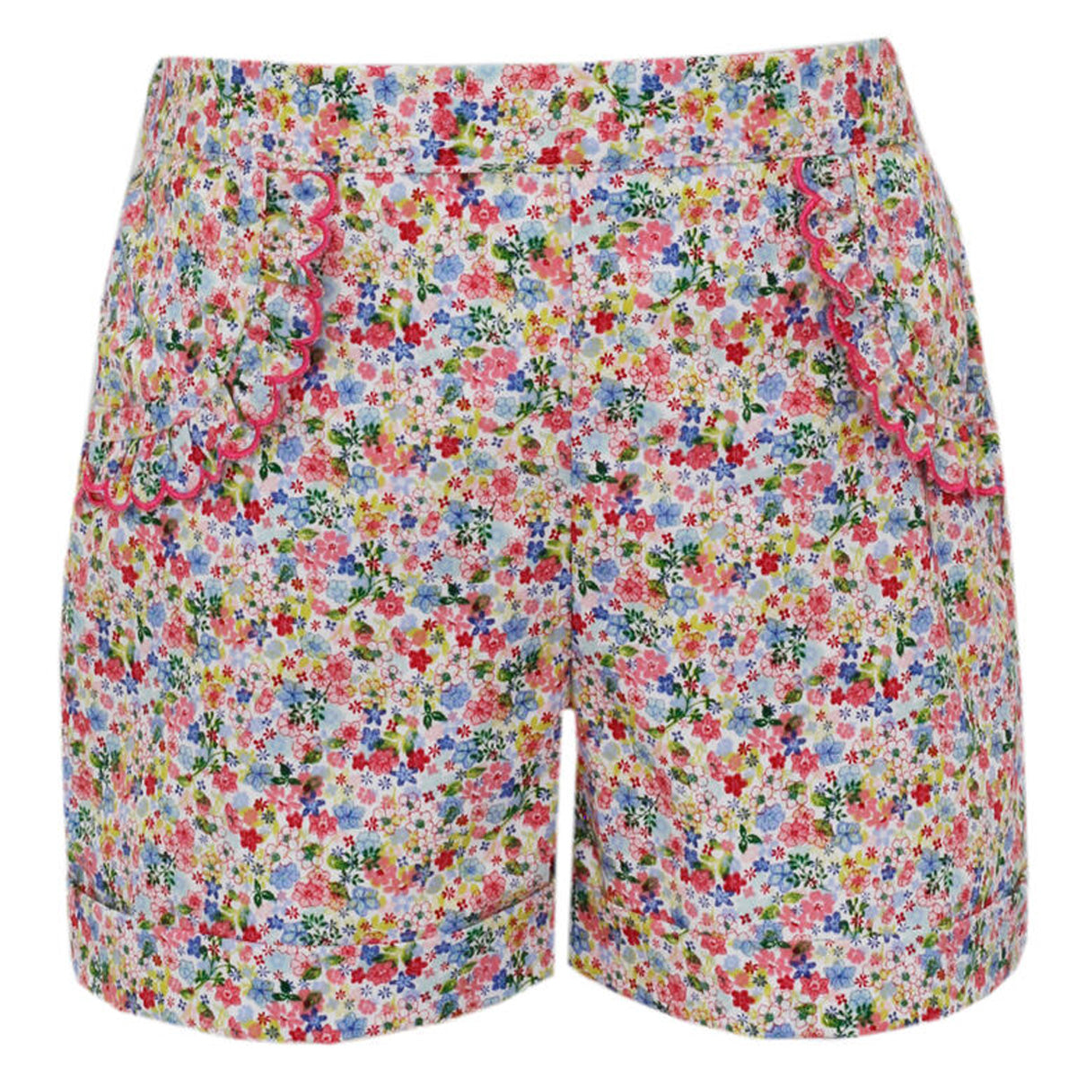 Hot Pink Tyny Liberty Floral Shorts