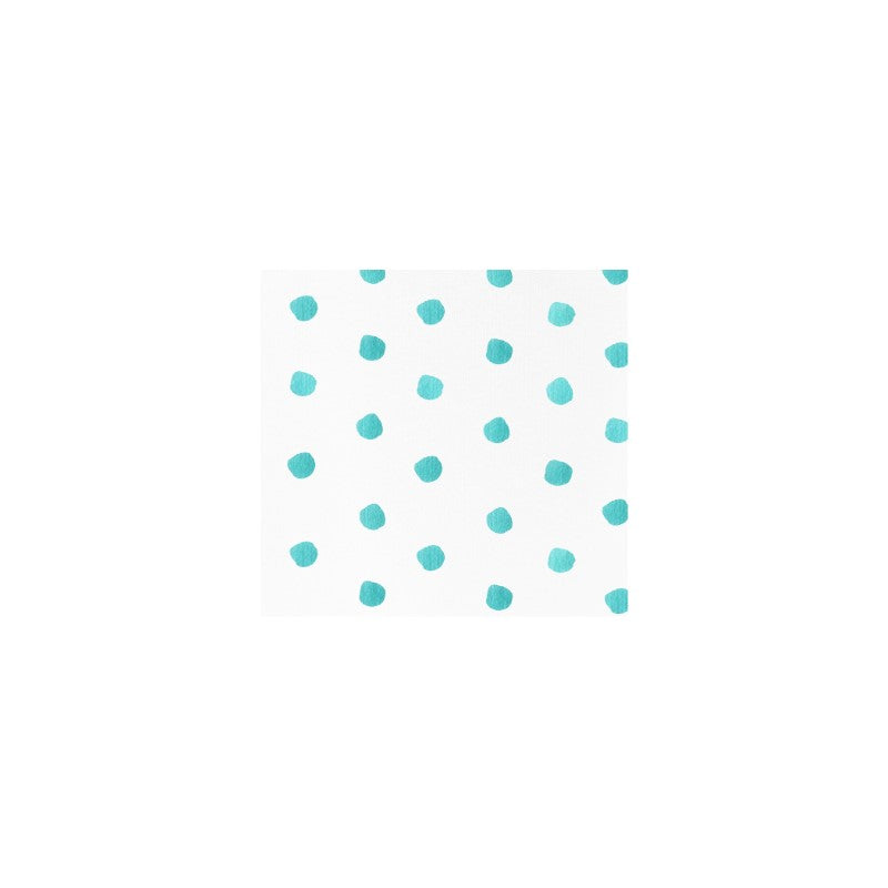 Papersoft Napkins Dot Aqua Cocktail Napkins - Pack of 20