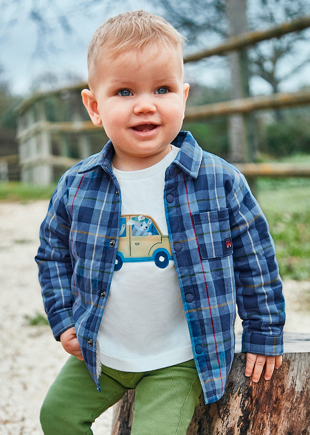 Baby Boy Blue Lined Overshirt