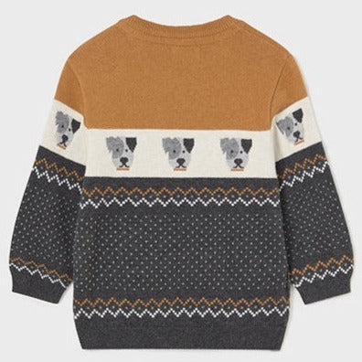 Baby Boy Puppy Jacquard Sweater