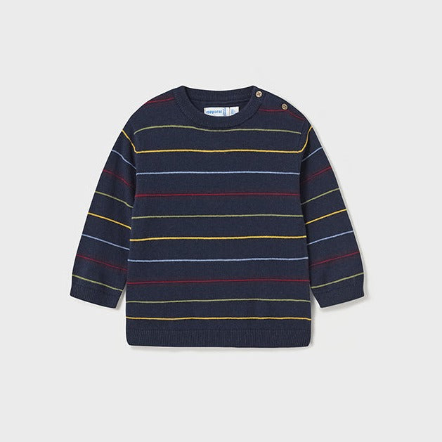 Baby Boys Blue Striped Sweater