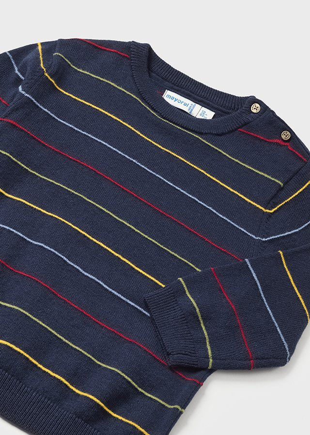 Baby Boys Blue Striped Sweater