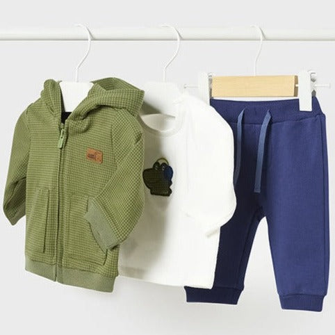 Newborn Turtle Green 3-Piece Tracksuit Set
