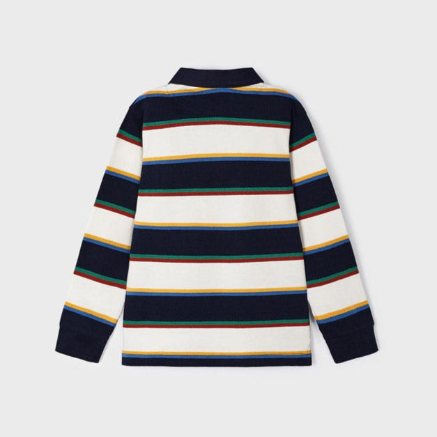 Dark Night Long Sleeve Stripe Polo