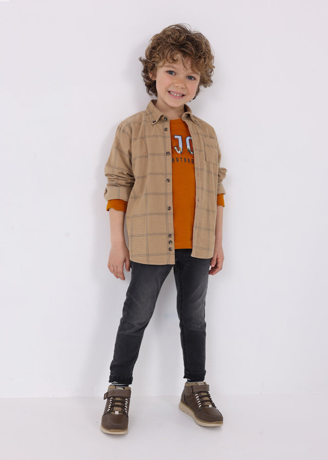 Light Brown Corduroy Overshirt