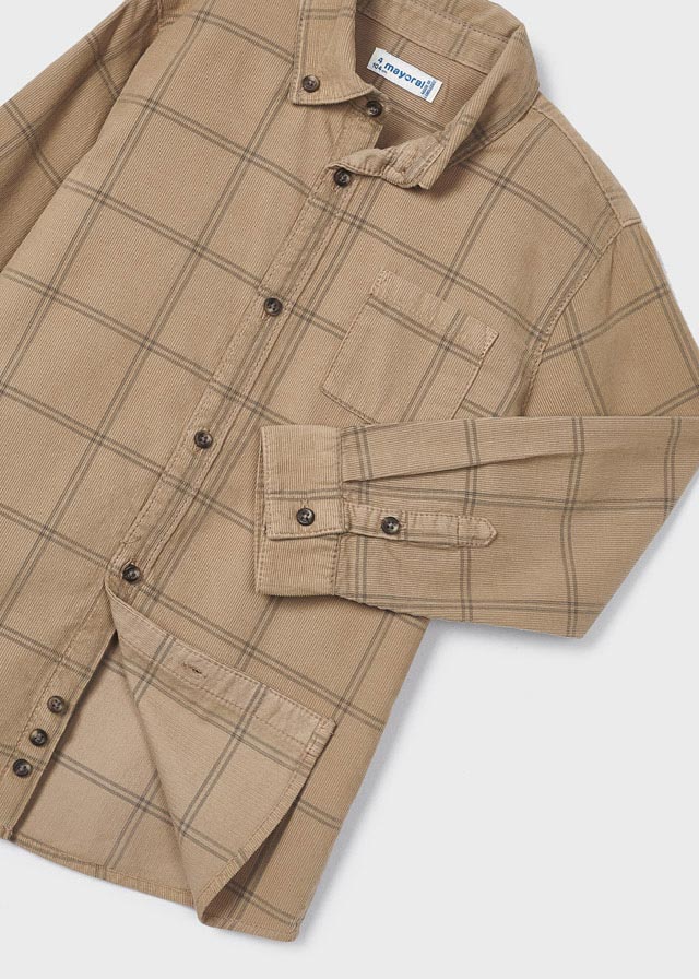 Light Brown Corduroy Overshirt
