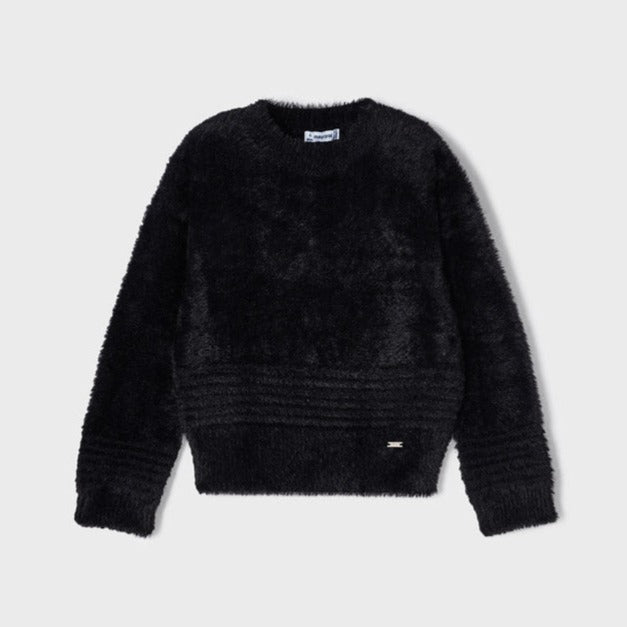 Black Faux Fur Sweater