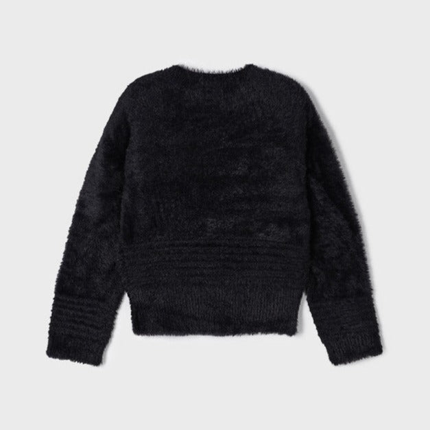 Black Faux Fur Sweater