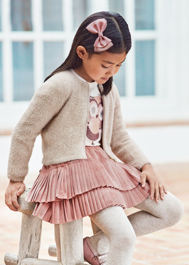 Girls Dune Faux Fur Zip-Up Sweater