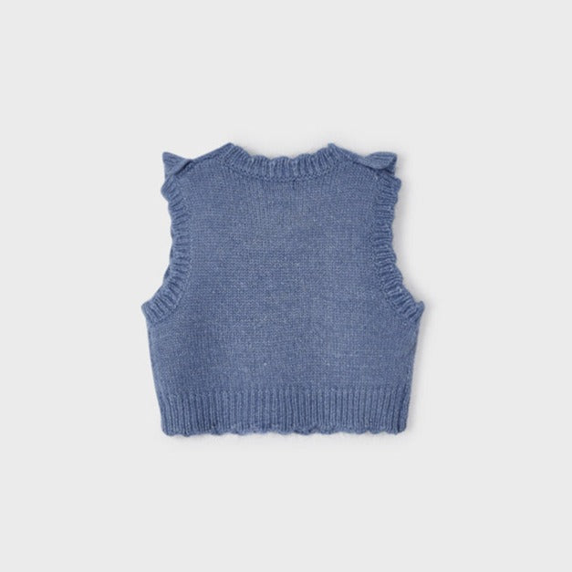 Girls Indigo Knit Vest