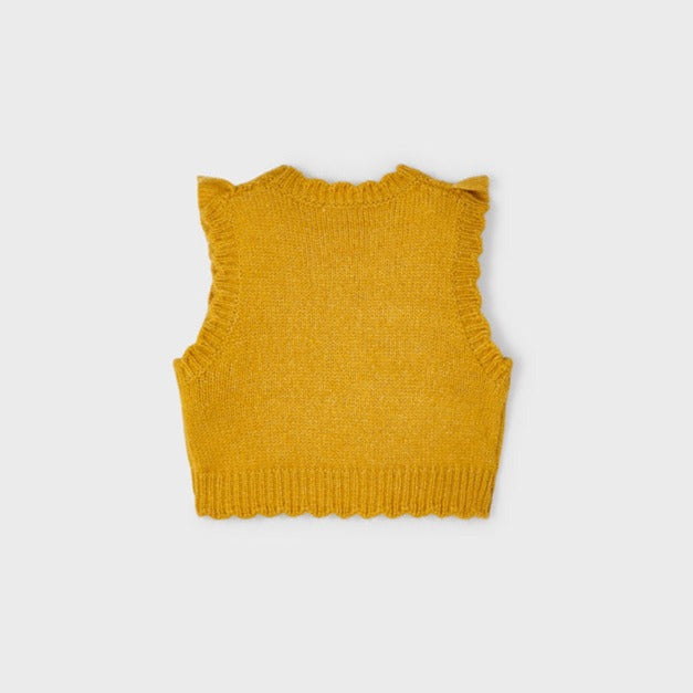 Girls Mustard Knit Vest