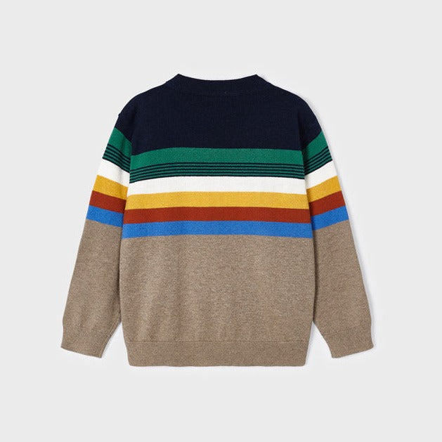 Boys Multicolor Stripe Knit Sweater