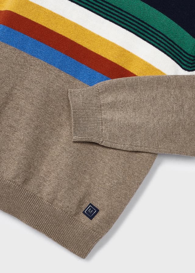 Boys Multicolor Stripe Knit Sweater
