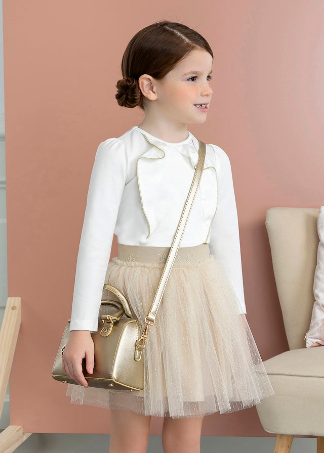 Beige Tulle Skirt