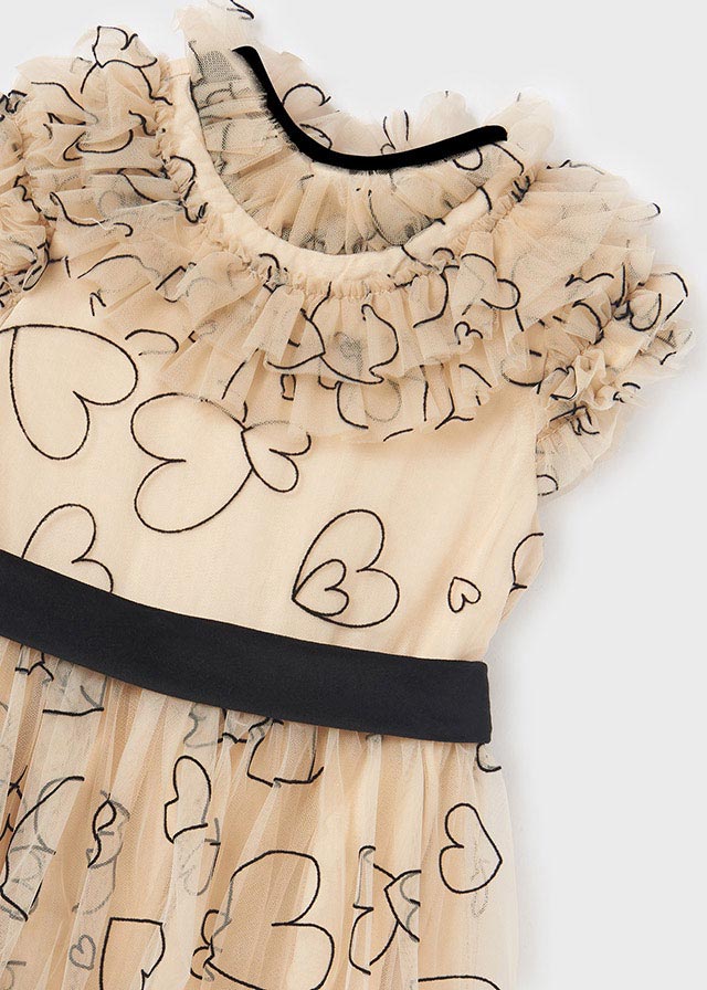 Black Hearts Tulle Dress