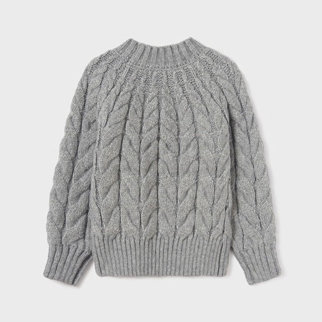 Silver Braided Knit Sweater