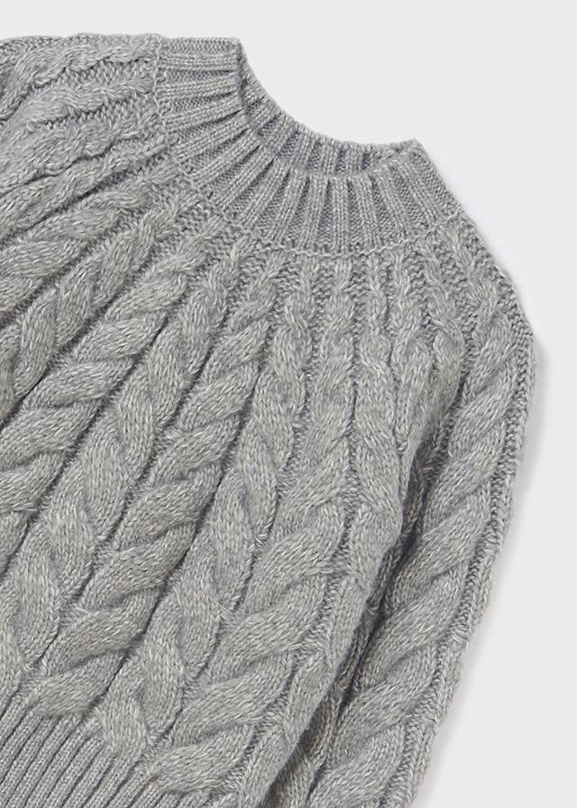 Silver Braided Knit Sweater