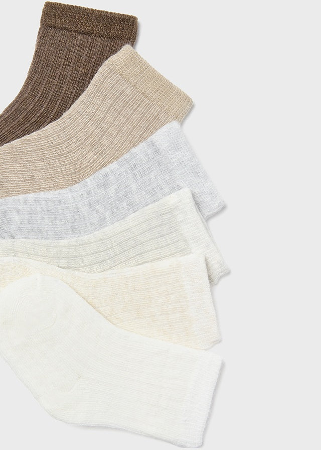 Set of 6 Socks - Neutral