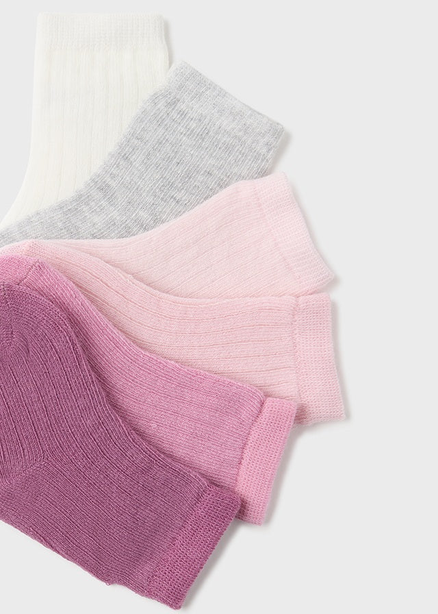 Set of 6 Socks - Rose Pink
