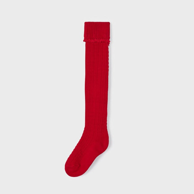 Girls Knee High Socks - Red