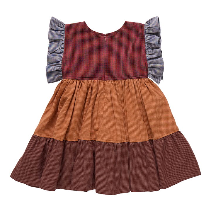 Girls Kit Dress - Mixed Checks