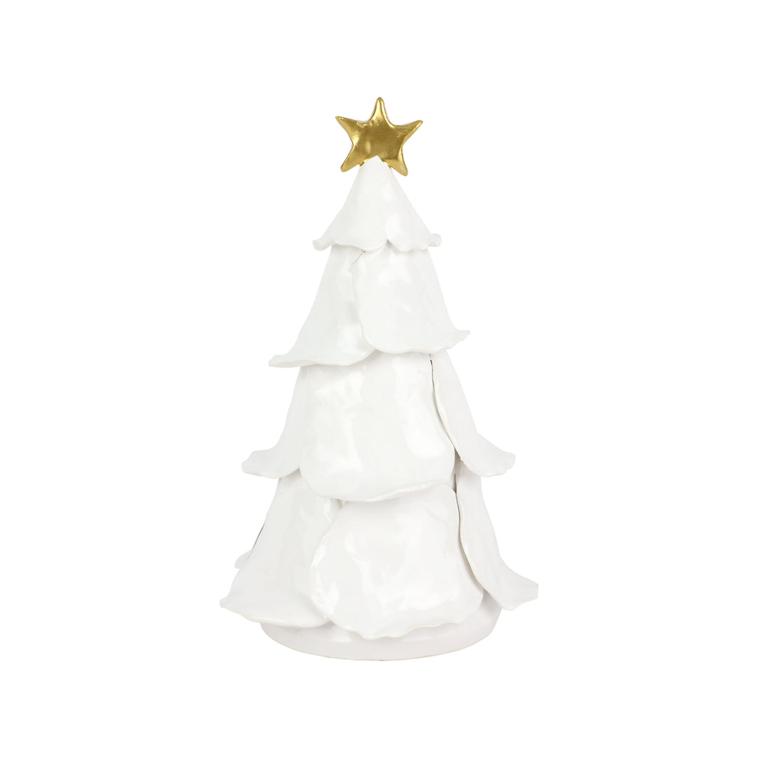 Foresta White Medium Ruffled Tree