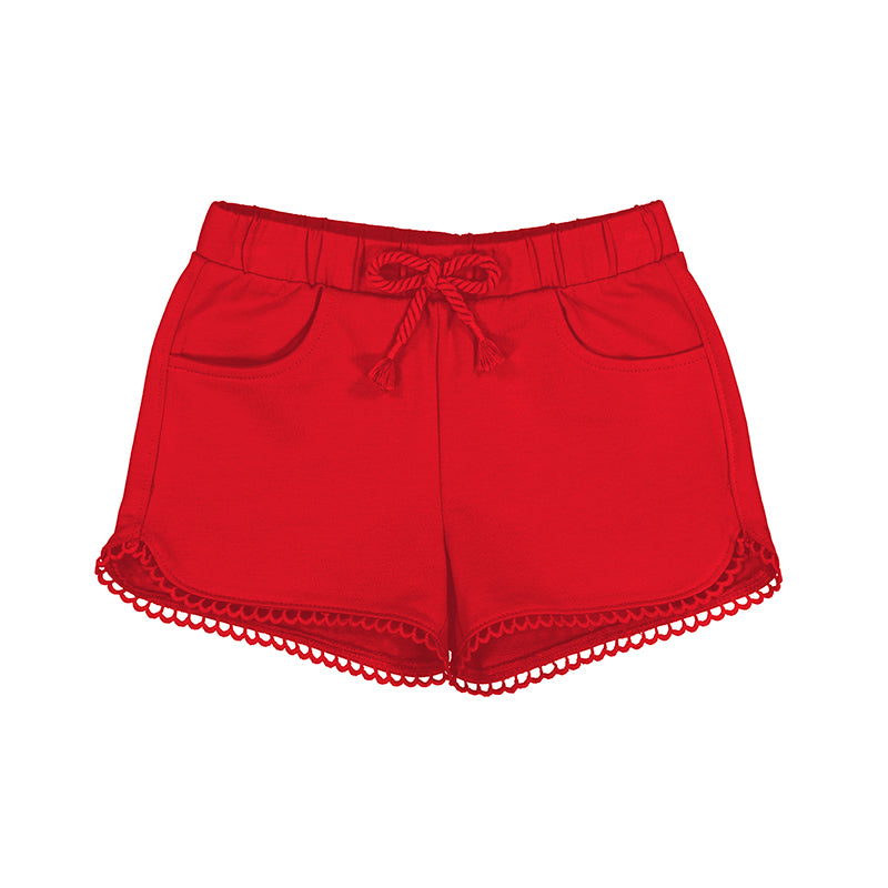 Red Chenille Shorts
