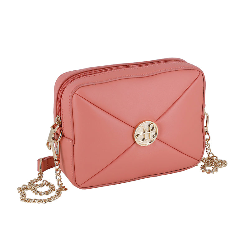 Salmon Quilted Handbag