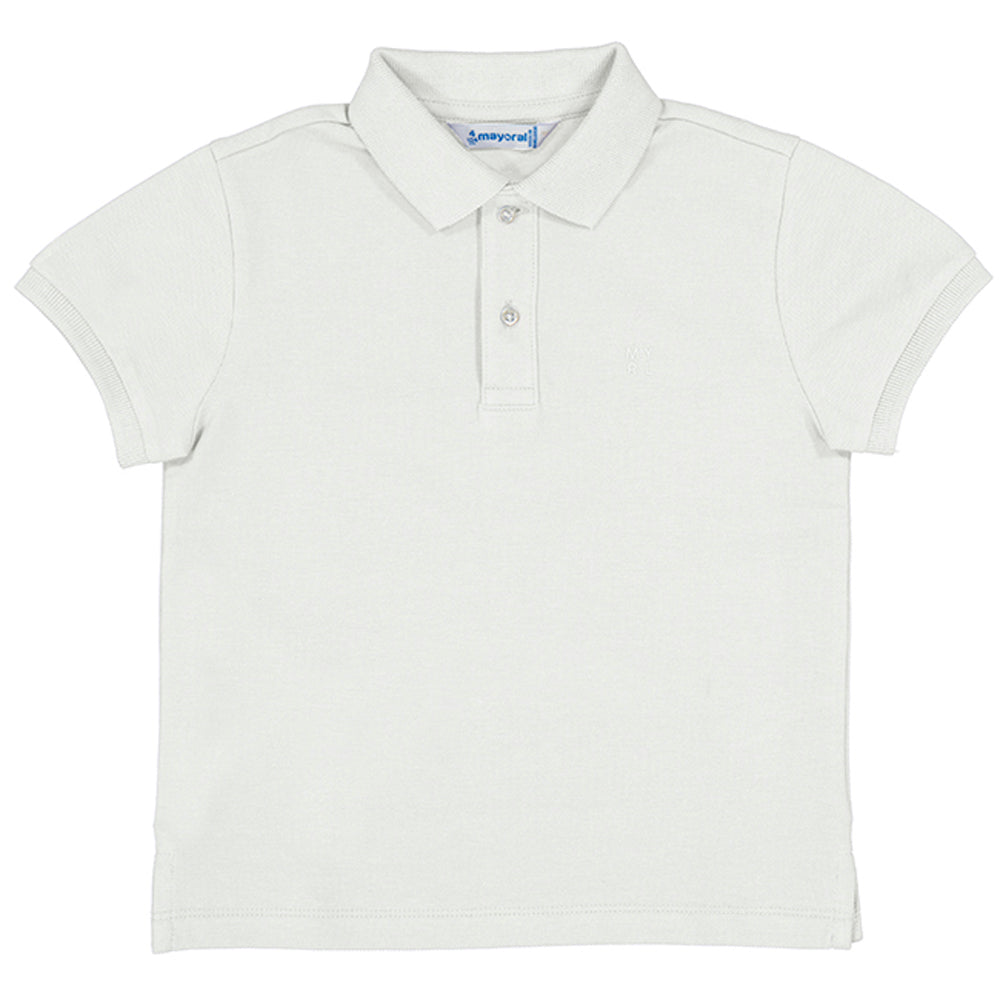 White Basic Short Sleeve Polo