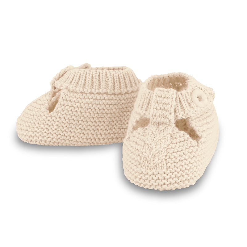 Linen Mix Knit Booties