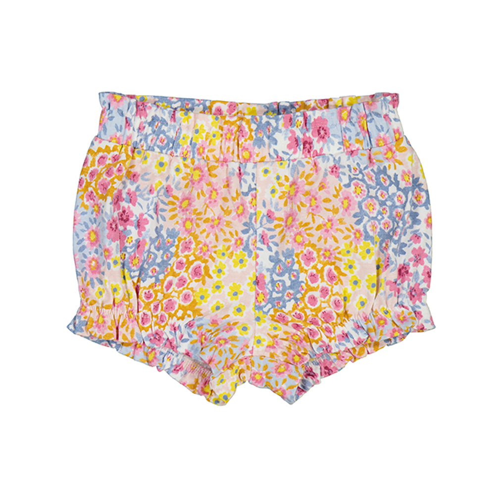 Dahlia Floral Print Cotton Shorts