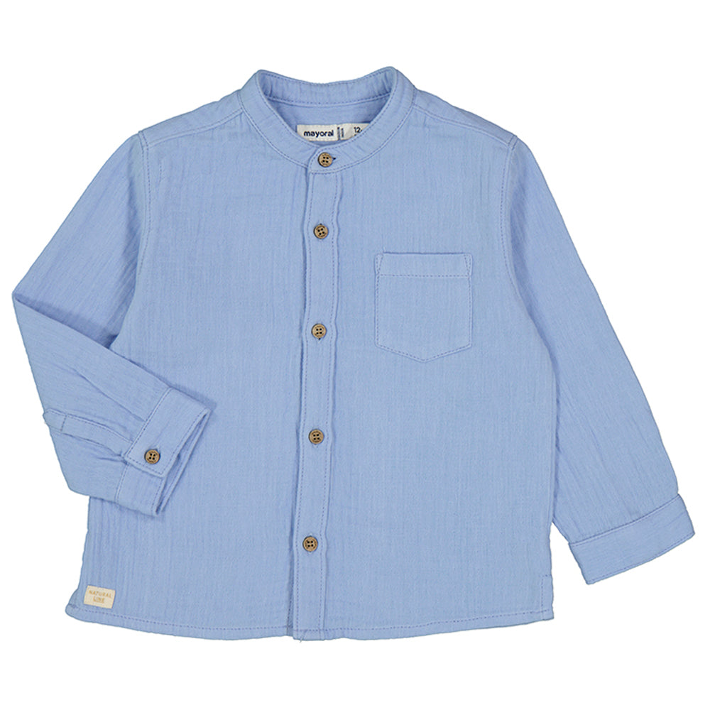 Cloud Blue Long Sleeve Button Down Shirt