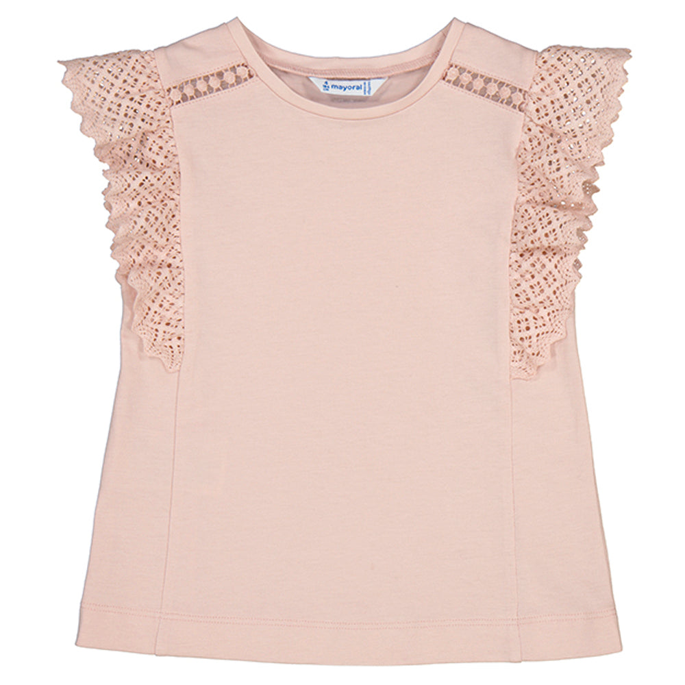 Blush Crochet Short Sleeve T-Shirt
