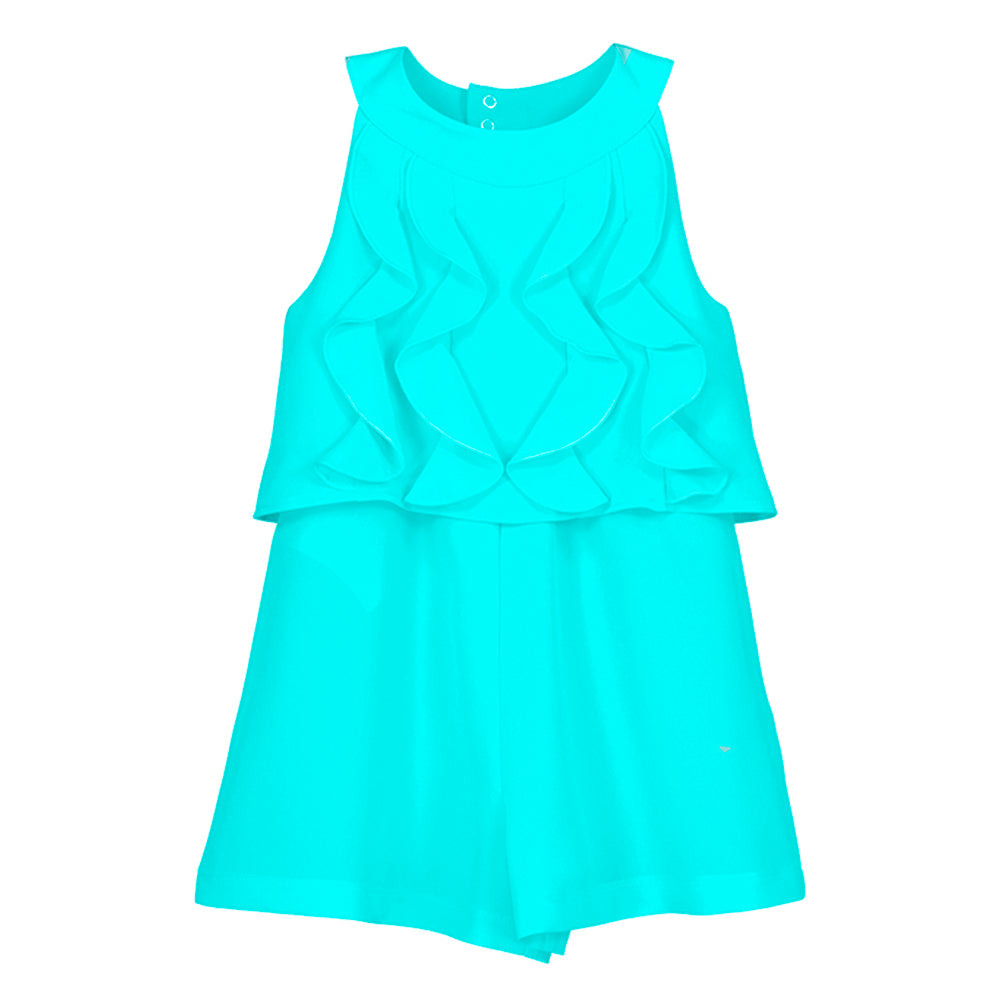 Turquoise Ruffle Romper