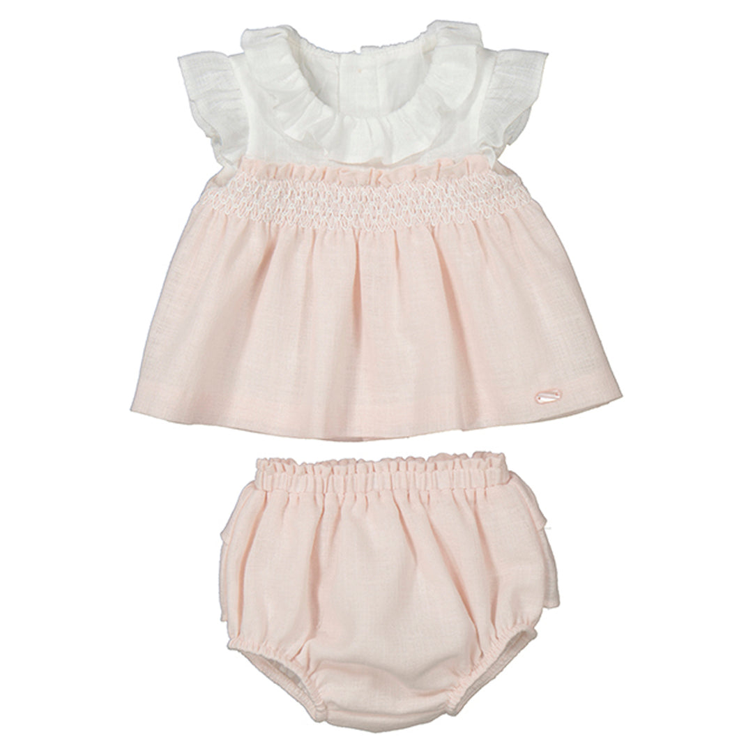 Newborn Nude Pink Blouse Set