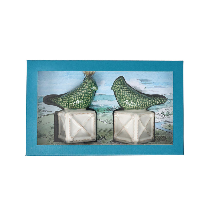 Berry & Thread Bird Topiary Candlestick Set/2 - Multi