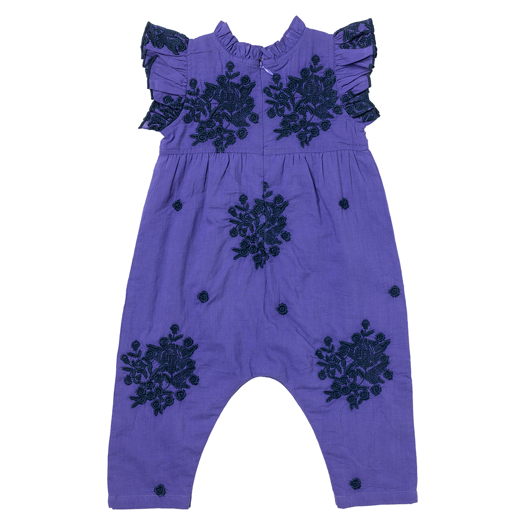 Baby Girls Jennifer Jumper - Royal Purple W/ Embroidery