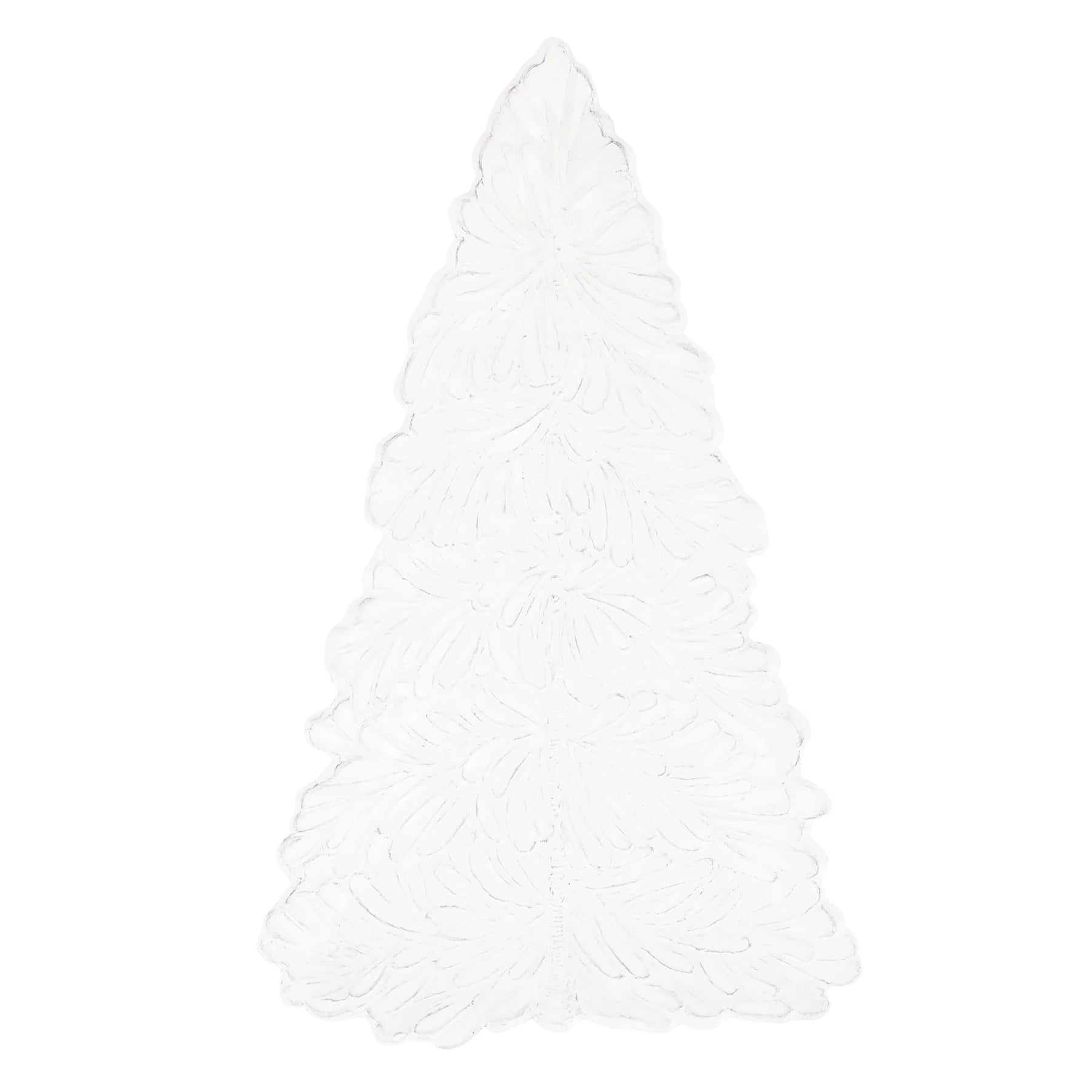 Lastra Holiday White Figural Tree Small Platter