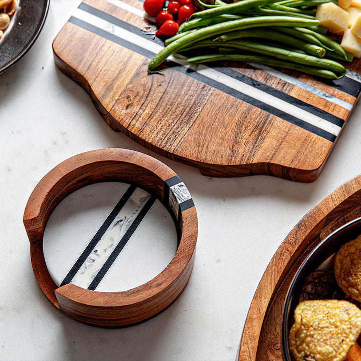 Stonewood Stripe Coaster Set/4