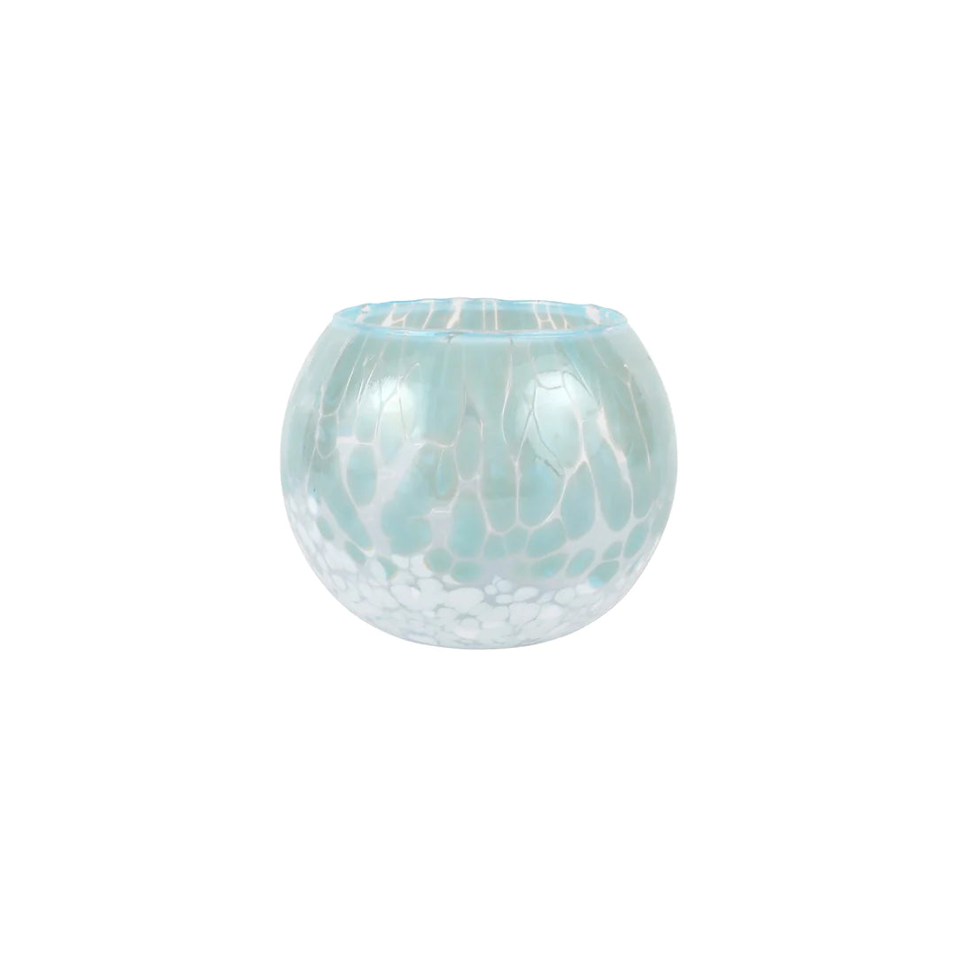 Nuvola Light Blue and White Small Round Bud Vase