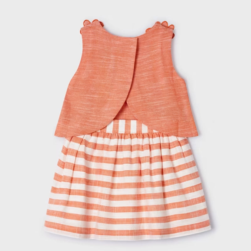 Orange Two-Piece Skirt Set