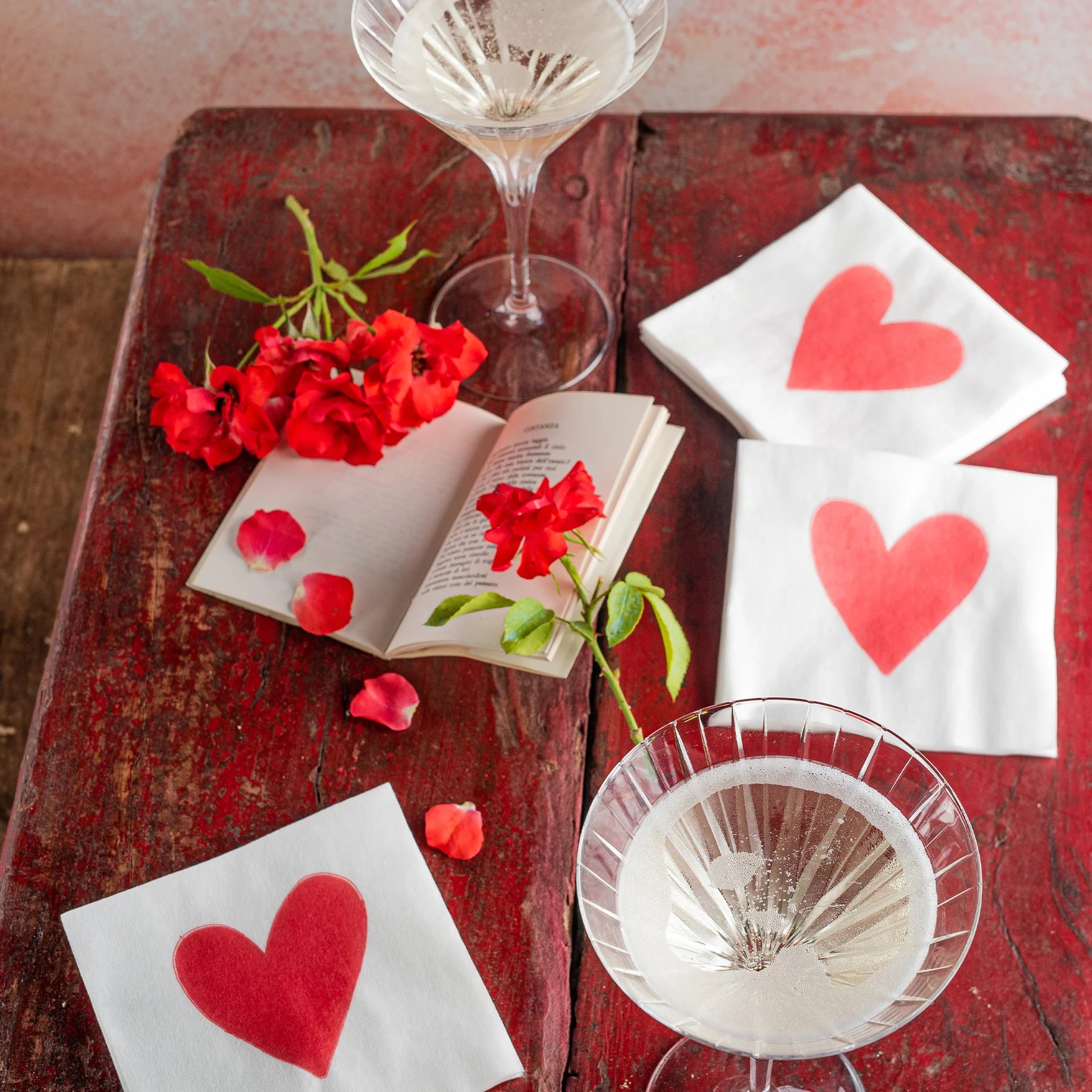 Papersoft Napkins Hearts Cocktail Napkins