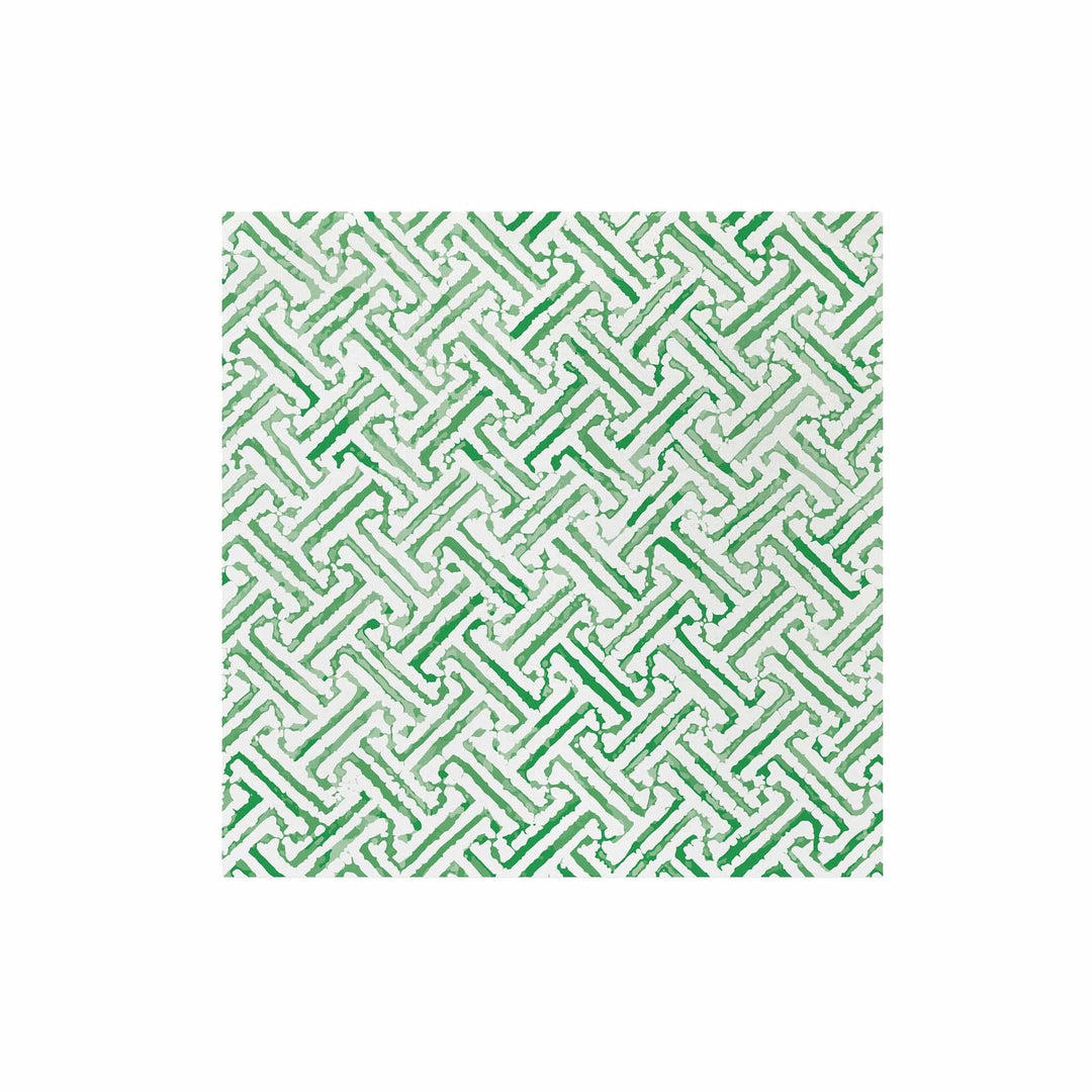 Papersoft Napkins Greek Key Green Dinner Napkins - Pack of 20