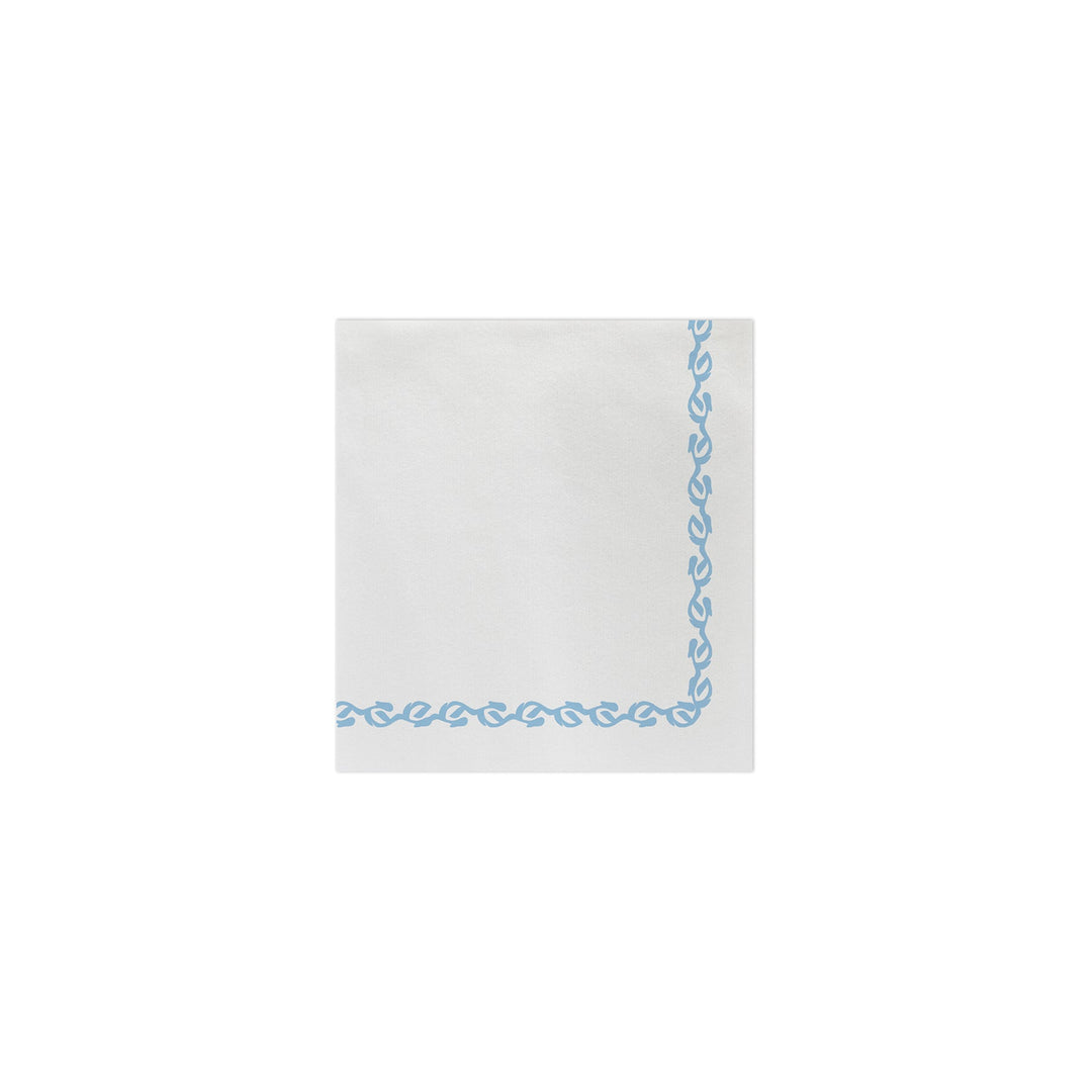 Papersoft Napkins Florentine Light Blue Cocktail Napkins